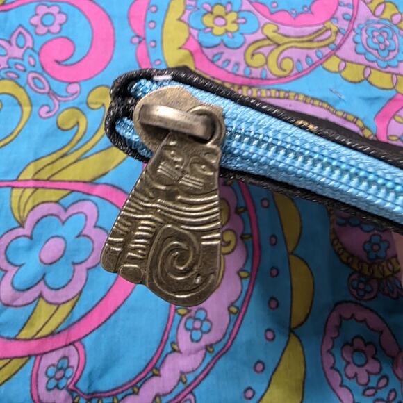 Laurel Burch Rainbow Cats Cosmetic Bag NWT 6x9 Zipper Pouch - Picture 4 of 5